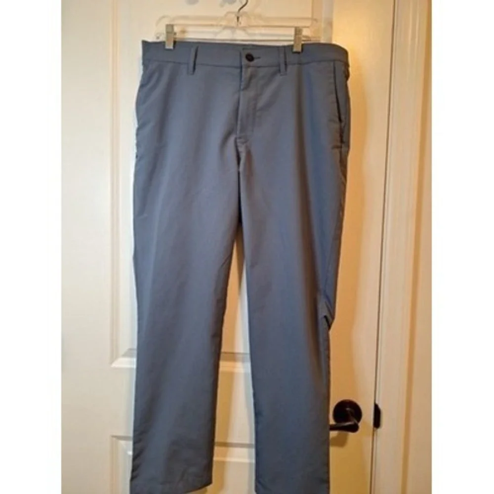 Banana Republic Mens Slate Blue‎ Performance Dress Pants 34x30 Slim Fit Work